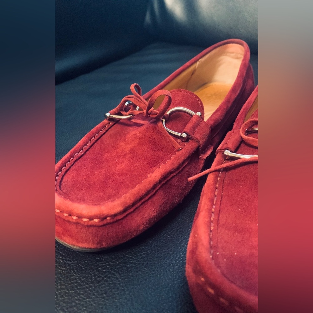 Ralph Lauren Briley II women’s burgundy suede loafers size 9